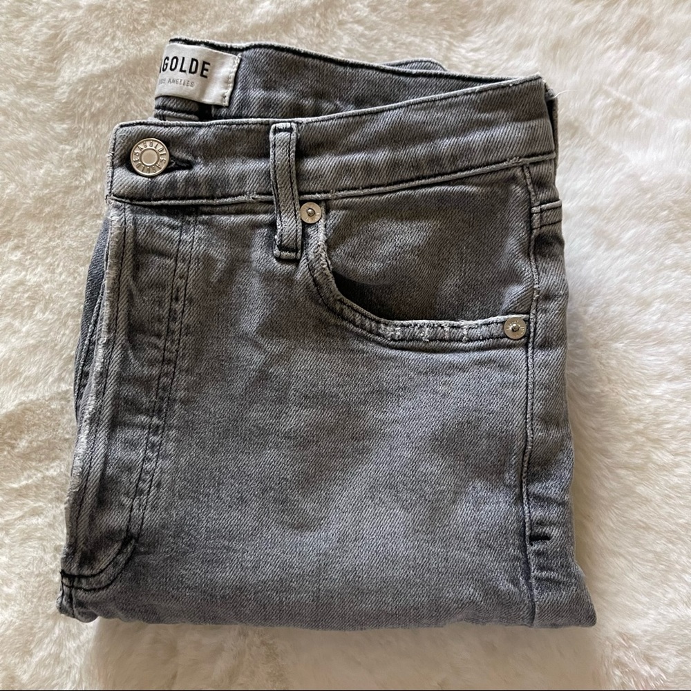 Agolde Women's Cropped Jeans in Washed Gray